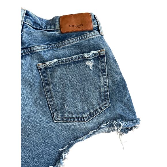 Moussy Vintage Denim Distressed Cut Off Jean Shorts Size 26 - Picture 6 of 9